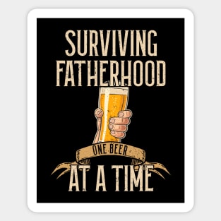 Surviving Fatherhood One Beer at a Time Sticker